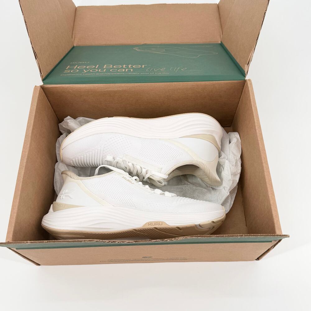 NEW KURU Atom 2 Women's 10 Bright White/Sand - NIB Orthopedic Athletic Sneakers - Picture 10 of 13